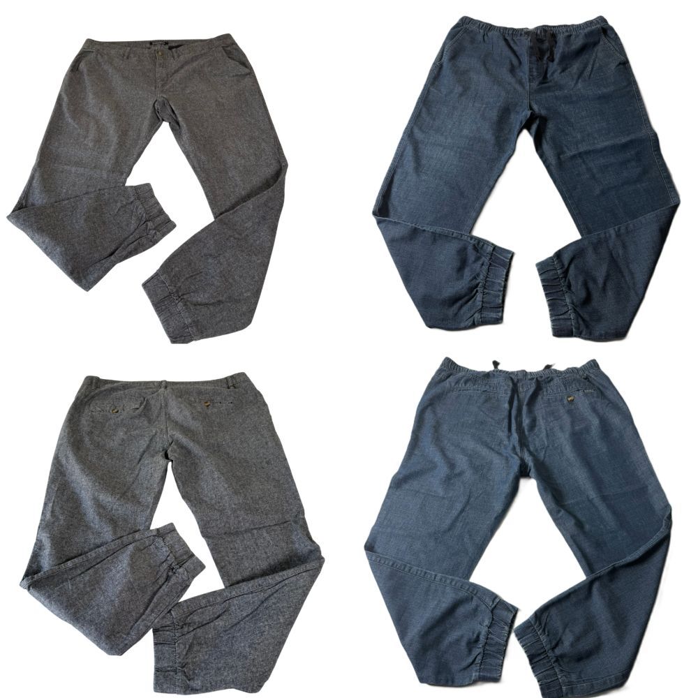 Ezekiel Pants Mens 38 Gray Blue Lot of 2 Cargo Utility Skate Surf Streetwear
